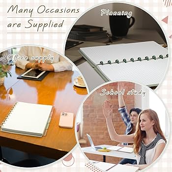 Amazon.com : Glenmal 4 Sets Discbound Notebook, 8.5